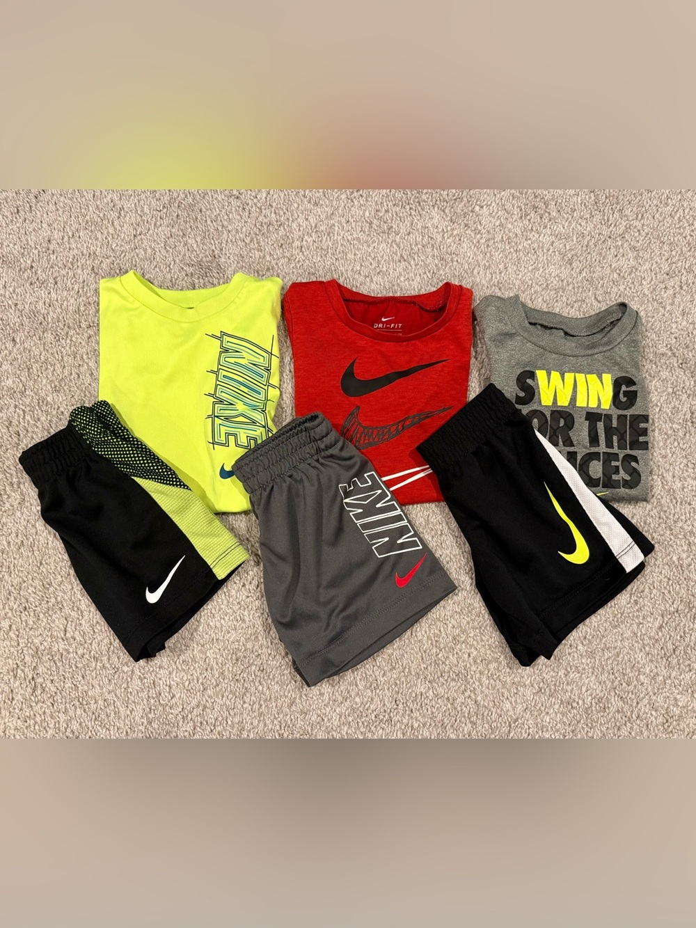 Nike Baby Boy 12M Athletic Clothes Lot 6 Piece Shirts Shorts
